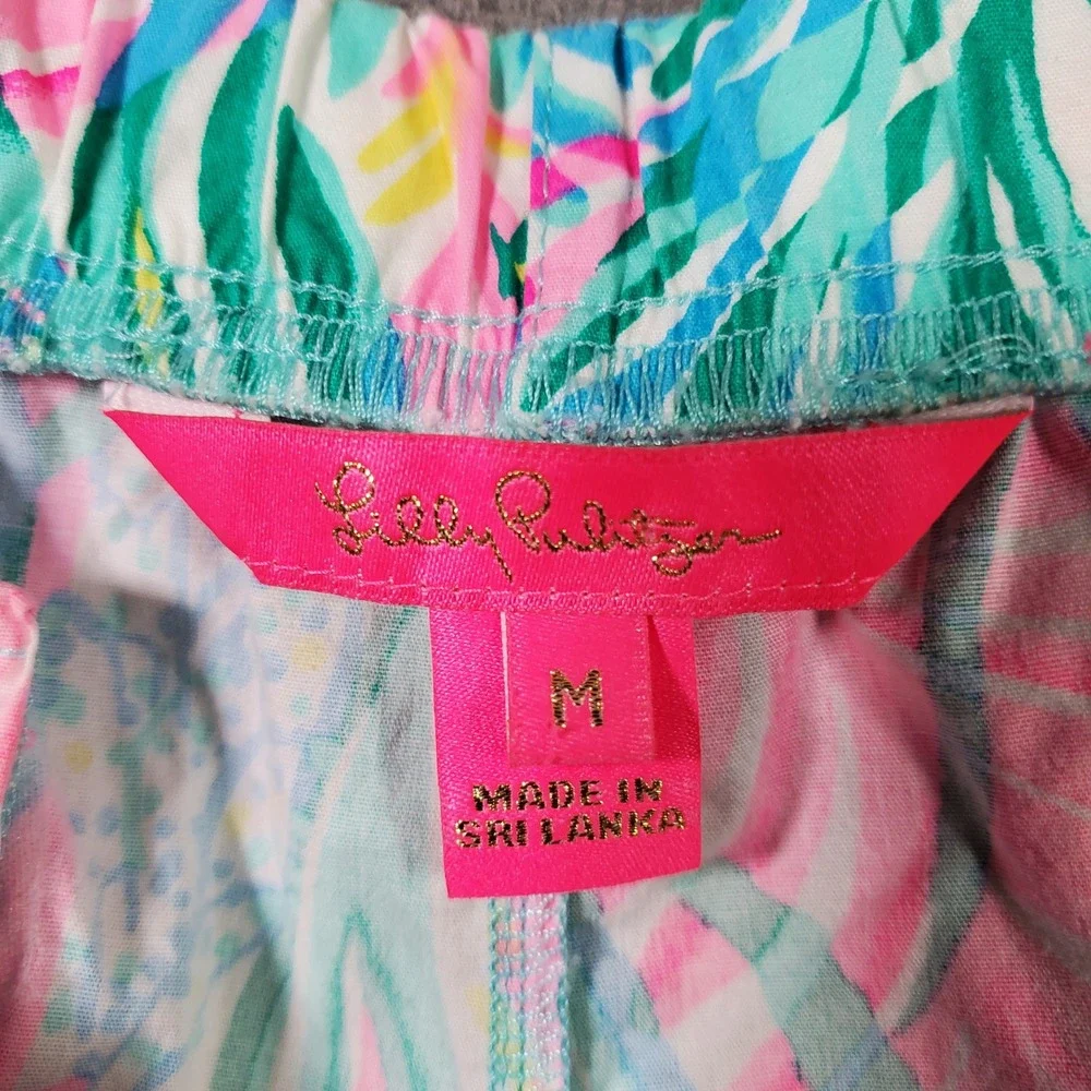 Lilly Pulitzer Shorts Women M Pink Ocean View Sea Turtle Soiree Tropical Coastal - Picture 6 of 8